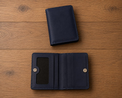 Button Signature Card Holder Wallet
