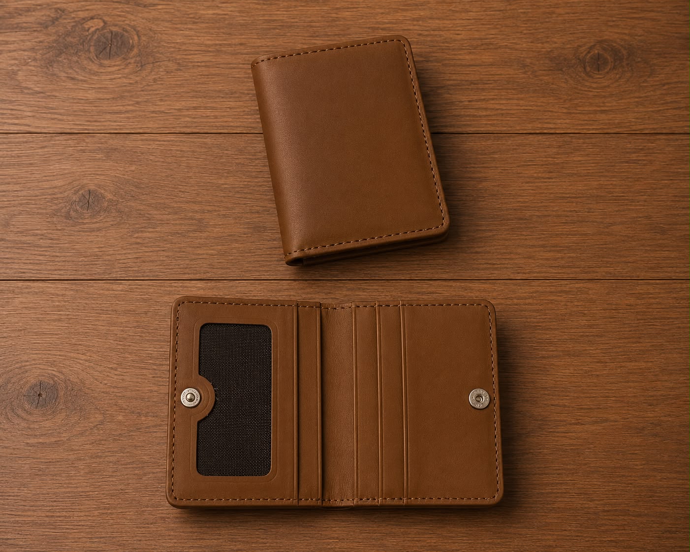 Button Signature Card Holder Wallet