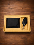 Premium Leather Wallet & Key Chain Set