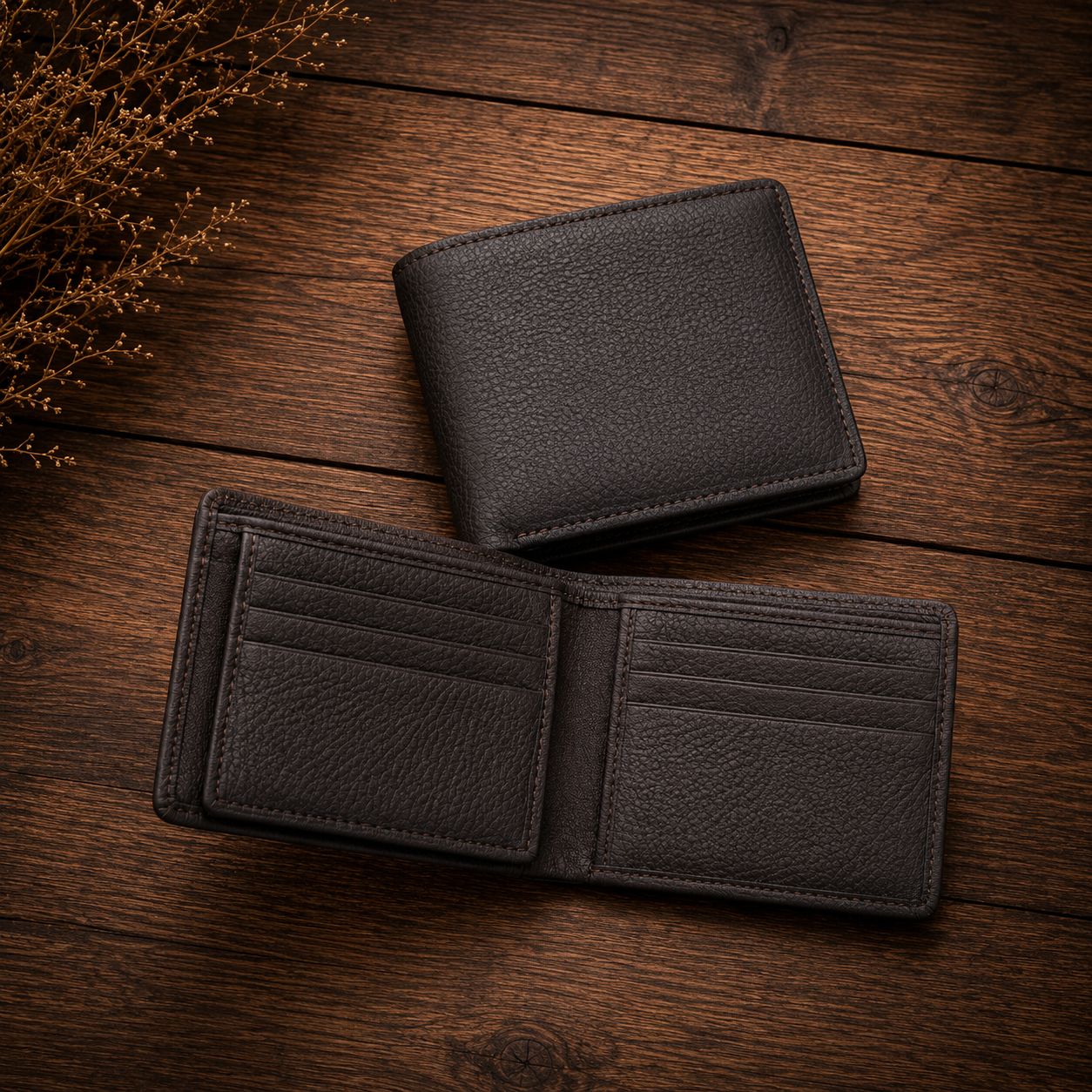 Full Grain Premium Pebble Wallet