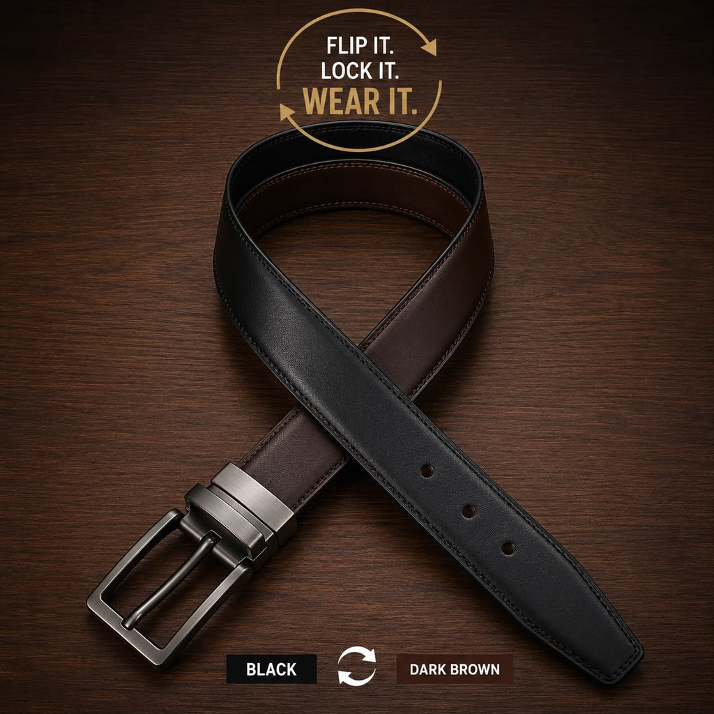 Reversible Leather Belt | 2-in-1 Premium Belt