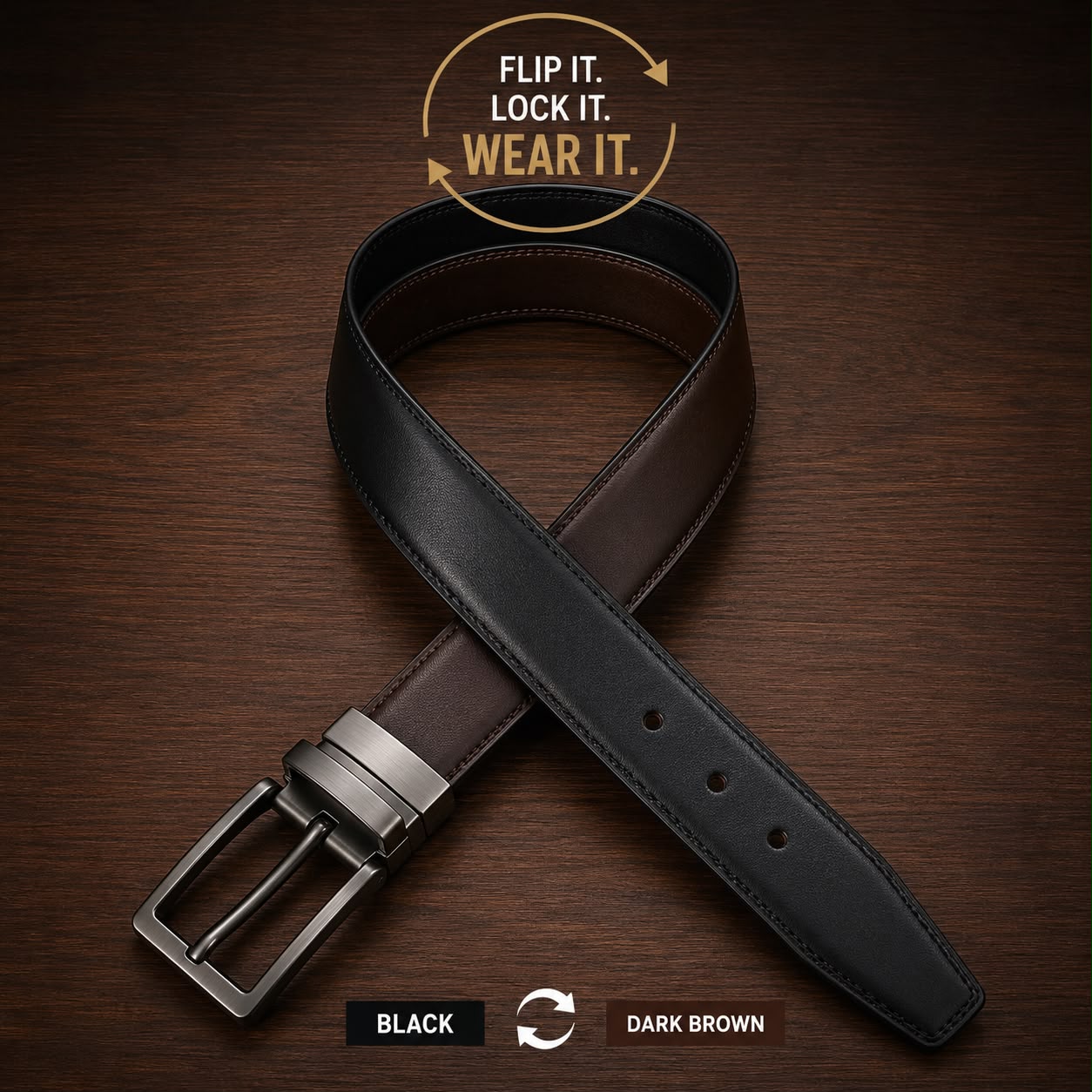 Reversible Leather Belt | 2-in-1 Premium Belt