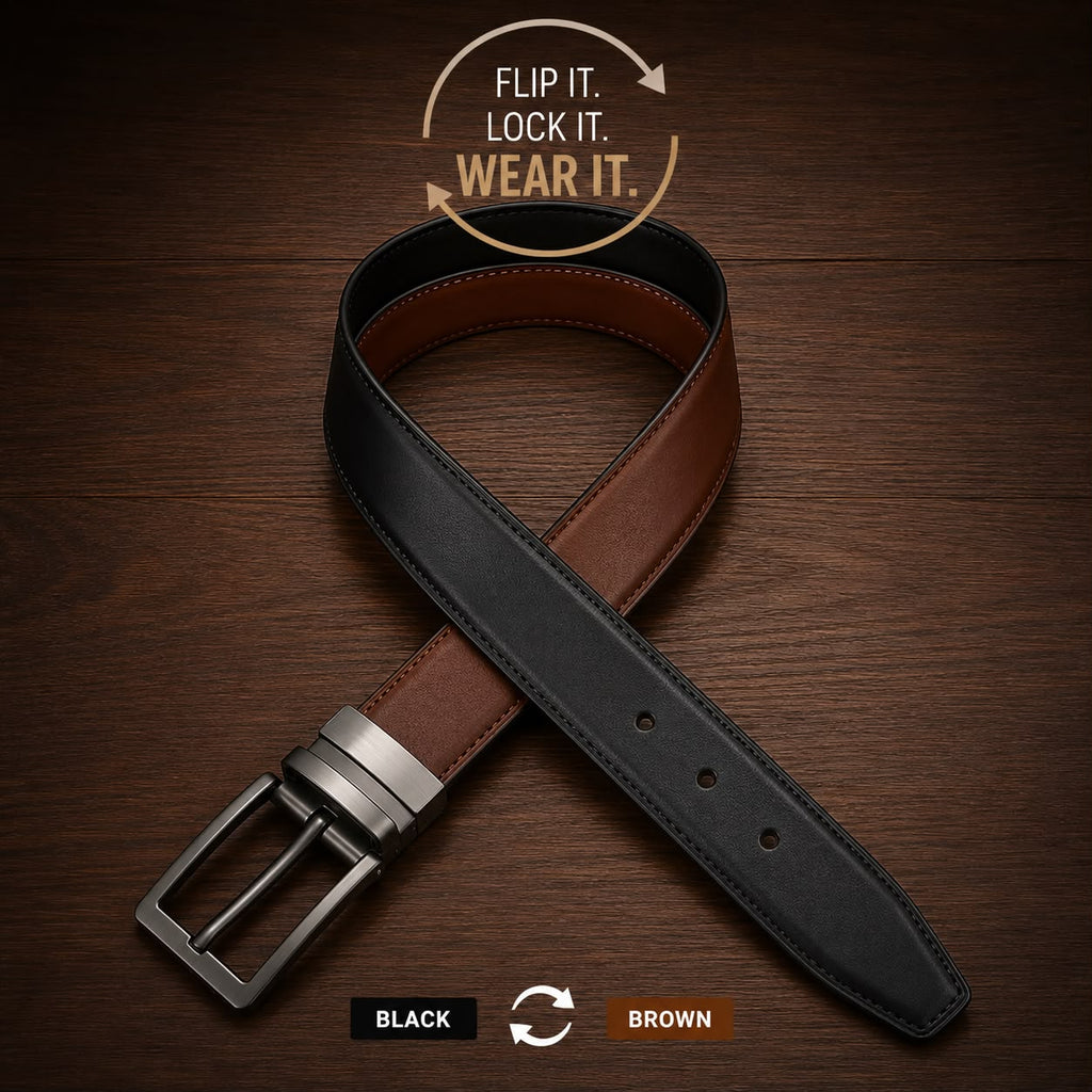 Reversible Leather Belt | 2-in-1 Premium Belt